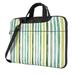 YFYANG 15.6 inch Universal Laptop Bag Oxford Cloth Laptop Sleeve Multi-functional Vintage Green Watercolor Stripes Notebook Computer Messenger Bag Handbag