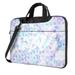 YFYANG 15.6 inch Universal Laptop Bag Oxford Cloth Laptop Sleeve Multi-functional Purple Vintage Floral Notebook Computer Messenger Bag Handbag