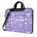 YFYANG 15.6 inch Universal Laptop Bag Oxford Cloth Laptop Sleeve Multi-functional Purple Heart Doodle Notebook Computer Messenger Bag Handbag