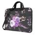 YFYANG 15.6 inch Universal Laptop Bag Oxford Cloth Laptop Sleeve Multi-functional Vintage Purple Watercolor Flower Notebook Computer Messenger Bag Handbag