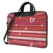 YFYANG 15.6 inch Universal Laptop Bag Oxford Cloth Laptop Sleeve Multi-functional Red Vintage Heart Stripe Notebook Computer Messenger Bag Handbag