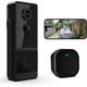 Video Doorbell Camera Wireless Smart Doorbell Camera with Chime Voice Changer PIR Motion Detection 2-Way Audio 1080P Night Vision 2.4G WiFi IP66 Battery Powered Works with Alexa & Google Ass