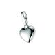 Charm Herz GIORGIO MARTELLO MILANO "bombiertes Herz, Silber 925" Charms silberfarben (silber) Damen Charms Anhänger