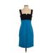 Derek Lam for Design Nation Casual Dress - Party Square Sleeveless: Blue Color Block Dresses - New - Women's Size Small