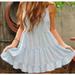 Brandy Melville Dresses | Brandy Melville | Jada Tiered Ruffle Mini Dress Open Back Light Blue Small | Color: Blue | Size: S