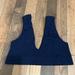 Anthropologie Tops | Anthropologie Navy Blue V Neck Cropped Bralette Tank Top Size S/M | Color: Blue | Size: S