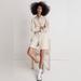 Madewell Dresses | Madewell Cream Corduroy Long-Sleeve Mini Shirtdress Size Xs Button Down | Color: Cream | Size: Xs