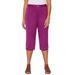 Plus Size Women's Sateen Stretch Capri by Catherines in Berry Pink (Size 20 WP)