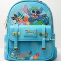 Disney Bags | Disney Purse Backpack Stitch 11″ Faux Leather Bag Backpack Fashion Lilo & Stitch | Color: Blue | Size: Os