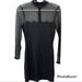 Zara Dresses | 5/$25 Zara Lace Mock Neck Long Sleeve Mini Dress M | Color: Black | Size: M