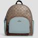 Coach Bags | Court Backpack In Signature Canvas | Color: Blue/Brown | Size: 10 3/4" (L) X 12 1/2" (H) X 4 3/4" (W)