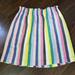 J. Crew Skirts | J. Crew Linen Blend Rainbow Striped Skirt | Size 0 | Color: Pink/White | Size: 0