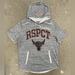 Under Armour Shirts | Men's Under Armour Project Rock Terry Bull Short Sleeve Respect Hoodie Medium | Color: Gray | Size: M