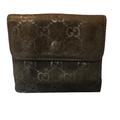 Gucci Bags | Gucci Metallic Gun Metal Guccissima Leather Compact Wallet, Vintage | Color: Black | Size: Os
