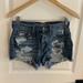 American Eagle Outfitters Shorts | American Eagle Outfitters - Vintage Hi-Rise Festival Denim Shorts - Blue - Sz 4 | Color: Blue | Size: 4