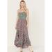Free People Dresses | New Free People The One I Love Green Pink Maxi Dress Size Extra Small | Color: Green/Pink | Size: Xs