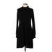 Karen Kane Casual Dress - Sweater Dress: Black Dresses - Women's Size Large