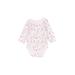 Mon Cheri Baby Long Sleeve Onesie: Pink Bottoms - Size 6-9 Month