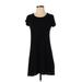 Olivia Rae Casual Dress - A-Line Crew Neck Short sleeves: Black Print Dresses - Women's Size Small