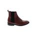Everlane Ankle Boots: Chelsea Boots Chunky Heel Casual Burgundy Shoes - Women's Size 6 - Round Toe