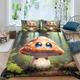 VinAmy Ice Dragon Mushroom Quilt Cover 3D Print Animal Print for Boys Girls Comforter Covers Bedding Set Soft Microfiber with Pillow Cases with Zipper Closure 3 Pieces Double（200x200cm）