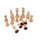 International Chess 16pcs Wood Chess Pieces King Height 64mm Chessmen Chess Pieces Chess Board Game Accessories for Aldult Chess Gifts (Chess Pieces a)