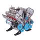 Metal Engine Model That Works, TECHING 1:3 Scale V8 Mechanical Engine, DIY Assembly Simulation Engine Model Kit, Physics Science Experiment Toy Eductional Gifts For Kids - 500+Pcs