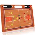 R2Depot Magnetic Coach Marker Boards, Dry Erase Double-Sided Coach Lineup Clipboard, Coaches Gift, Fit for Basketball, Football, Soccer, Baseball (Basketball)