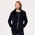 Regatta Women Balencia Faux Fur Collar Fleece - Navy/Black, Size 14