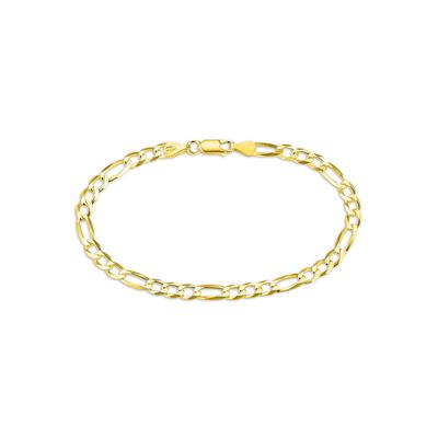 Armband BRUNO BANANI "Schmuck Geschenk Silber 925 Armschmuck Armkette Figarokette" Gr. 21, gold (gelbgoldfarben), Armbän