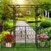 Balconera 78.7" W x 20.4" D Steel Arbor w/ Gate Metal/Steel in Gray | 80.7 H x 78.7 W x 20.4 D in | Wayfair SHFTDFGF0032