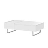 Latitude Run® Tracy Lift Top Coffee Table Wood in White | 14 H x 45.3 W x 26.6 D in | Wayfair 04D7C6CF99BA41B79126F4F3DECA5082