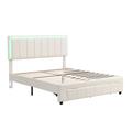 Brayden Studio® Breigha Platform Storage Bed Upholstered/Metal/Faux leather in White | 45.7 H x 64.2 W x 78.5 D in | Wayfair