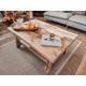 ARBA Wooden Coffee Table With Storage Shelf / Handmade / Solid Wood