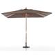 Parasol en bois carré 3x3 chocolat