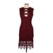 Soieblu Casual Dress: Burgundy Dresses - Women's Size Medium