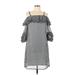 Gabby Skye Casual Dress: Gray Checkered/Gingham Dresses - New - Women's Size 10