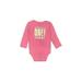 Carter's Long Sleeve Onesie: Pink Print Bottoms - Size 18 Month