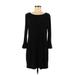 Laundry by Shelli Segal Casual Dress - Shift Scoop Neck 3/4 sleeves: Black Print Dresses - Women's Size Medium