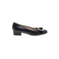 Bruno Magli Flats: Pumps Chunky Heel Classic Black Print Shoes - Women's Size 40 - Round Toe