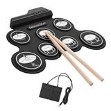 Htovila Electronic Drum Drum Pads Drumsticks Drum Kit 7 Drumsticks Pedals Children Drum Set Drum Size USB Roll-Up Set Drum Kit 7 Drum Pads Silicon Drum Set Roll-Up Silicon Drum Drumsticks s Children