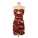 J.F.W. Just For Wraps Casual Dress: Red Tortoise Dresses - Women's Size Medium