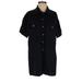 Rita Row Casual Dress - Shirtdress High Neck Short sleeves: Black Print Dresses - Women's Size Medium