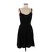 Ann Taylor LOFT Casual Dress - Party Scoop Neck Sleeveless: Black Print Dresses - Women's Size Medium