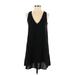 Forever 21 Casual Dress - A-Line: Black Solid Dresses - Women's Size Small