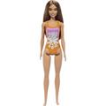 Beach Barbie Doll with Light Brown Hair Wearing Tropical Pink and Orange Swimsuit