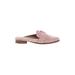 Rebecca Minkoff Mule/Clog: Slip-on Stacked Heel Casual Pink Print Shoes - Women's Size 7 1/2 - Almond Toe