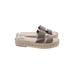 Marc New York Sandals: Espadrille Platform Boho Chic Gray Solid Shoes - Women's Size 9 - Open Toe