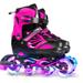 Walmeck Inline Skates Adjustable Inline Up Inline Up Wheels QAHM 2020 Men Women (Pink-3 Inline Outdoor Fun Indoor Outdoor Fitness Outdoor Fitness Inline JINMIE Roller Men Women Kids Indoor Outdoor