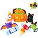 JOYIN Cute Plush Stuffed Pumpkin Baby Basket with 8 Fun Play Pieces Baby s Pumpkin Halloween Playset Goodie Bags Fillers Halloween Party Decoration Prizes and Gifts for Kids